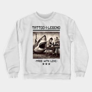 Tattoo Shark Vintage Photo Mystical Artist Crewneck Sweatshirt